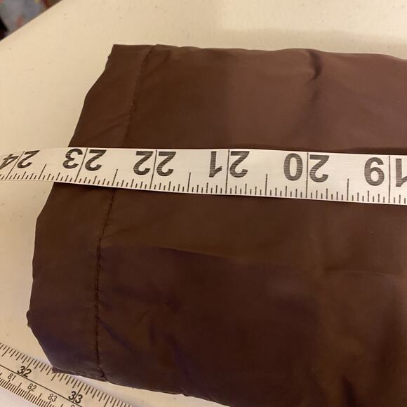 DKNY Brown Puffer Trench Coat Belted High Collar Women S Faux Fur Insulate Soft - Picture 3 of 10